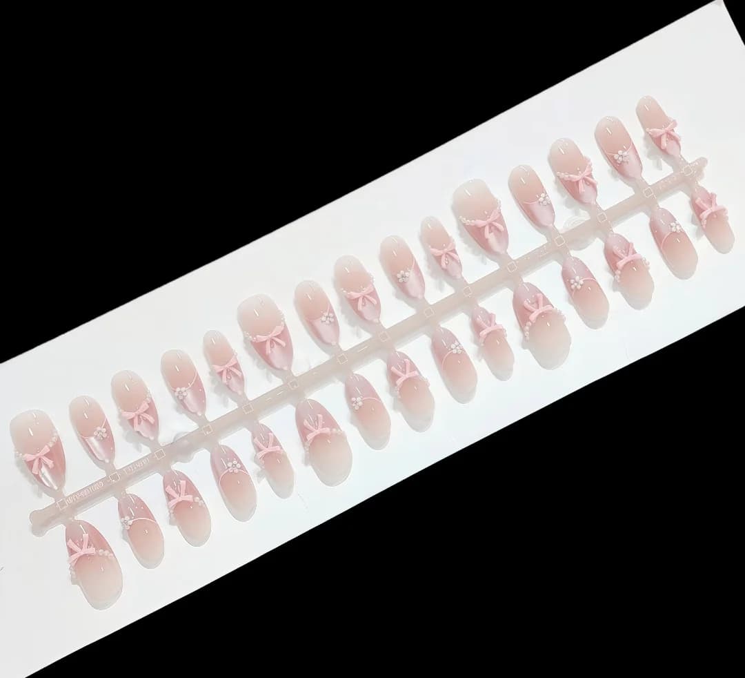 Künstelnägel Cat-Eye-Glitter Mittel Oval 30 Stück