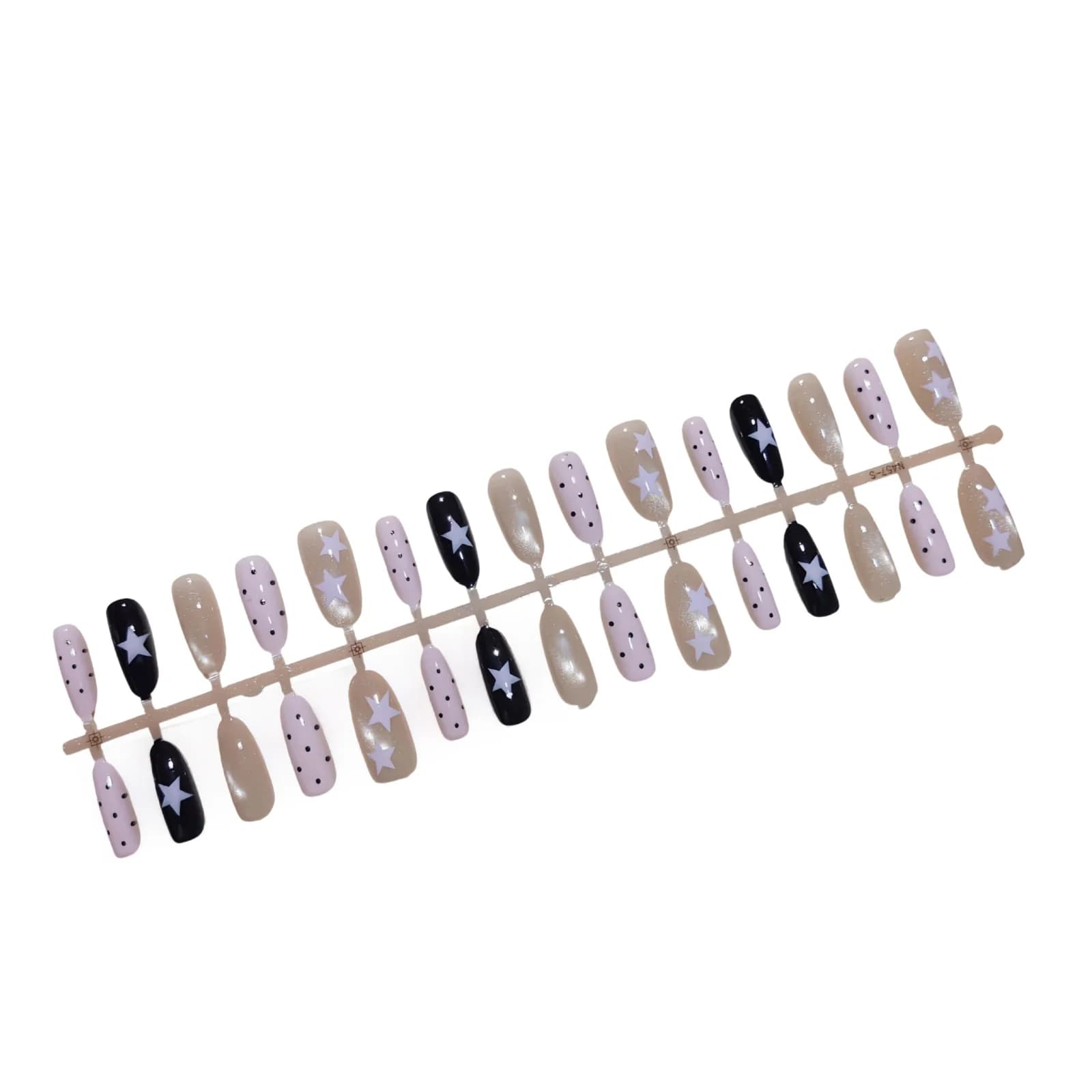Press-On-Nails Cat-Eye Nebelrosa Oval 30 Stück