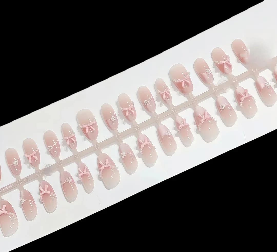 Künstelnägel Cat-Eye-Glitter Mittel Oval 30 Stück
