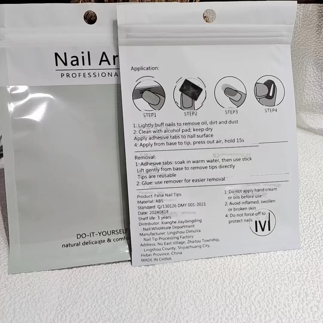 Salbeigrüne Kunststoff-Reißverschlussbeutel für Nagelwerkzeug-Aufbewahrung