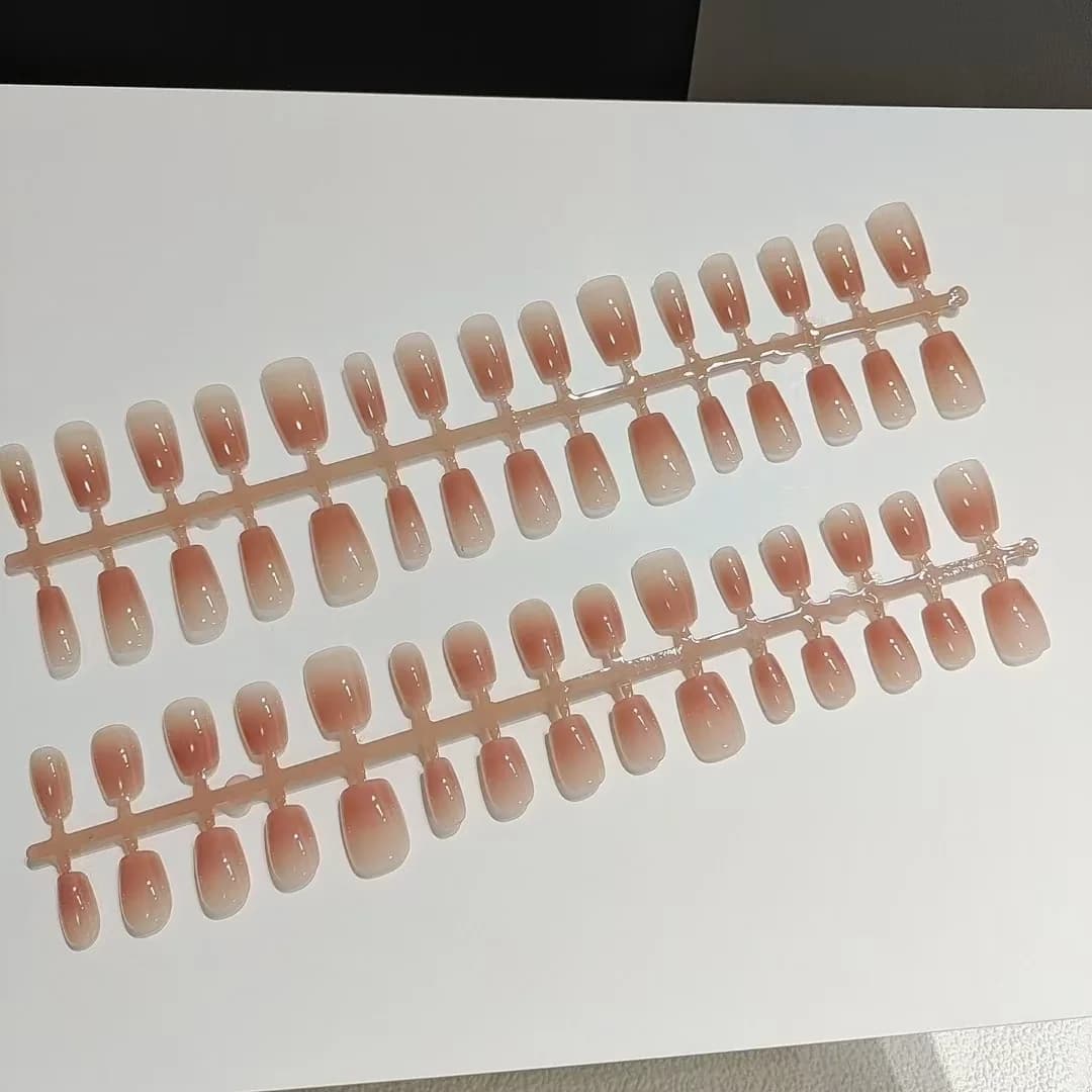 Rosa Kunstnägel Kurz Sargform 30 Stück Wiederverwendbar